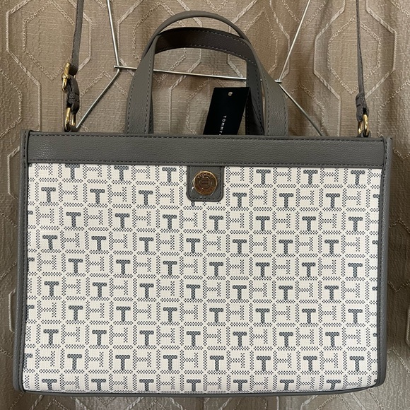 Tommy Hilfiger Gray and White Handbag - Picture 1 of 5